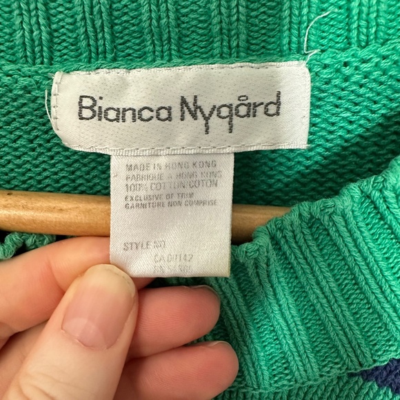Vintage Bianca Nygard | Women’s Vintage Bianca Nygard Cotton Crew Embroidered - Picture 4 of 10
